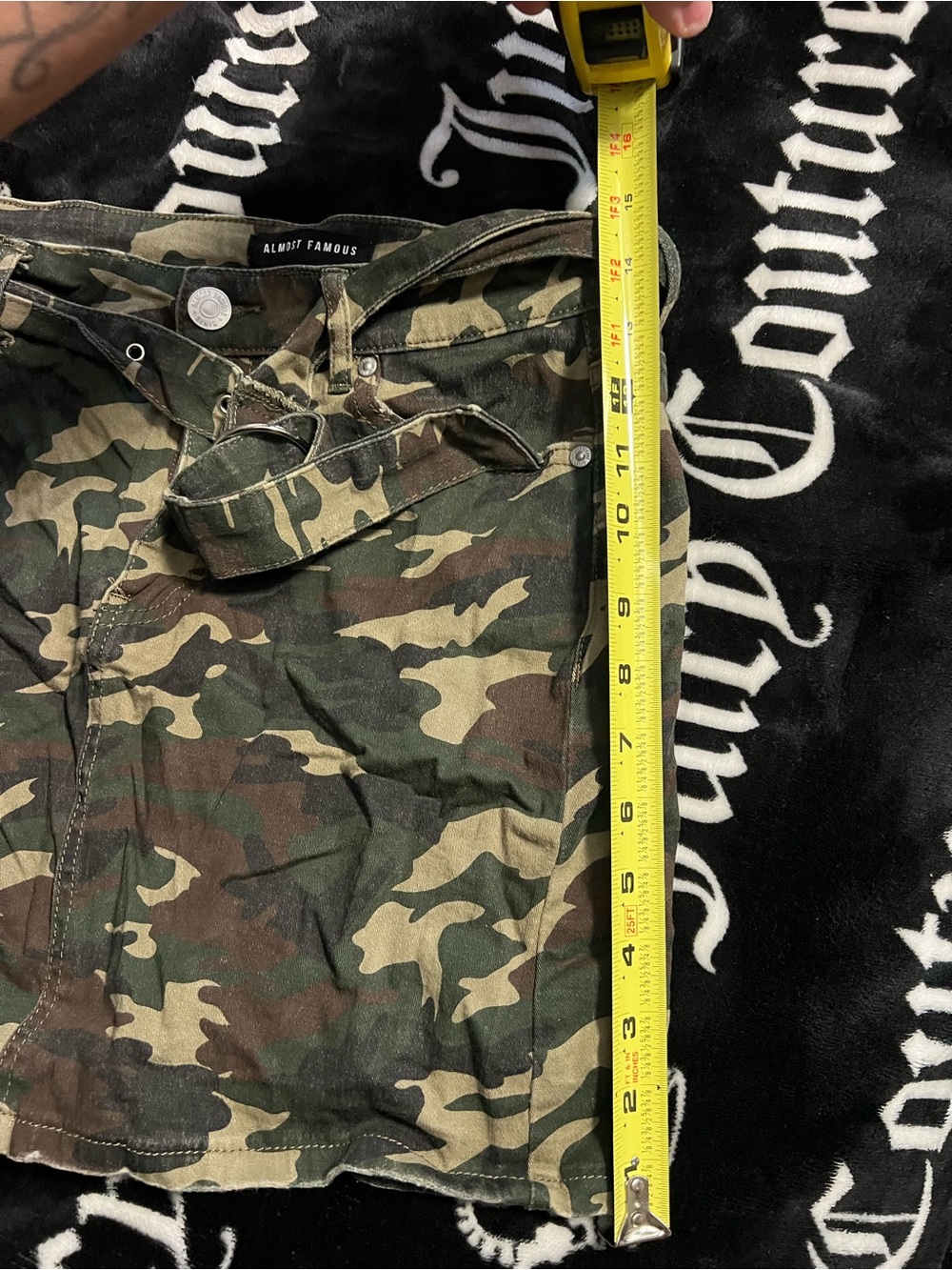 Almost Famous Olive and Brown Camo Mini Skirt